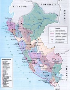 Carte géographique du Pérou