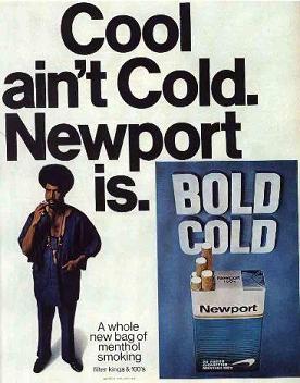 Publicité pour les cigarettes mentholées Newport