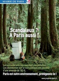Campagne de la Mairie de Paris, France, 2009 Paris est notre environnement, protégeons-le !