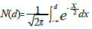 N(d), qui suit la loi de Laplace-Gauss, peut s’écrire de la façon suivante 
