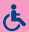 Représente l’accessibilité dédiée aux personnes circulant en fauteuil roulant