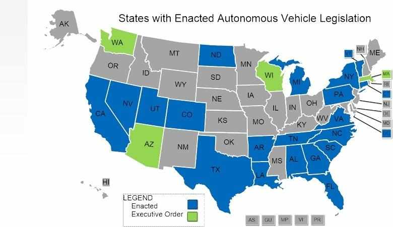 Evolution de la législation américaine avec l’arrivée des voitures autonomes