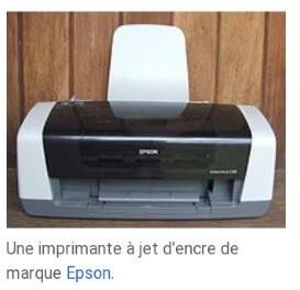 Une imprimante à jet d'encre de marque Epson