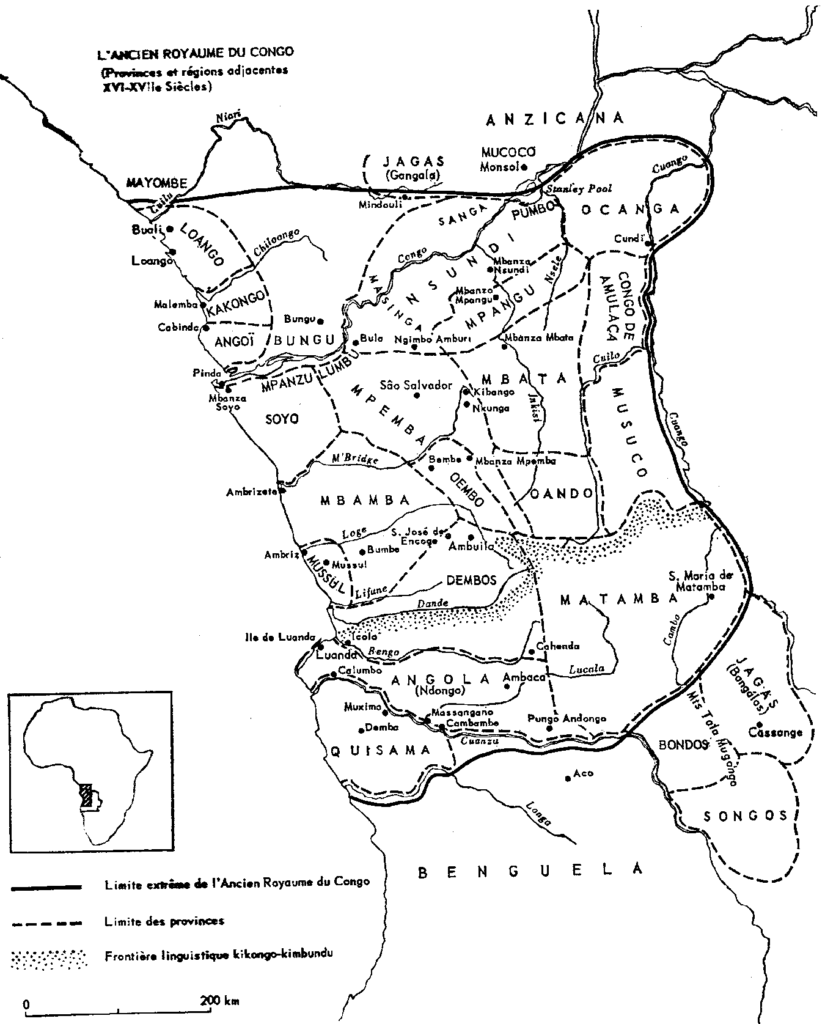 Carte géographique du Kongo Dia Ntotila
