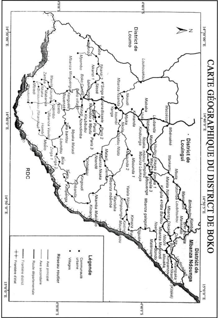 Figure n°1 Carte géographique de la sous-préfecture de Boko