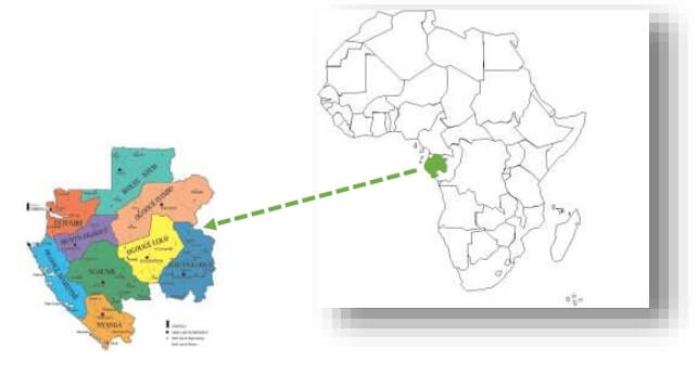 Localisation du Gabon en Afrique